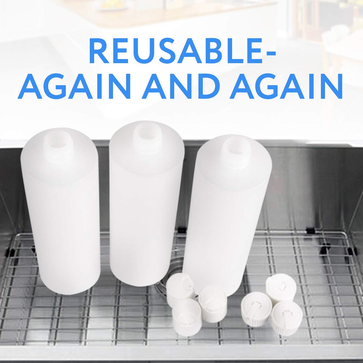 IMPRESA round bottle, dishwasher-safe for quick cleaning.