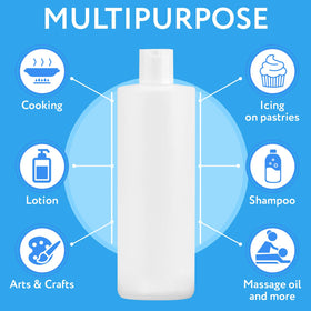 IMPRESA round bottle with press-cap for easy squeezing and control.