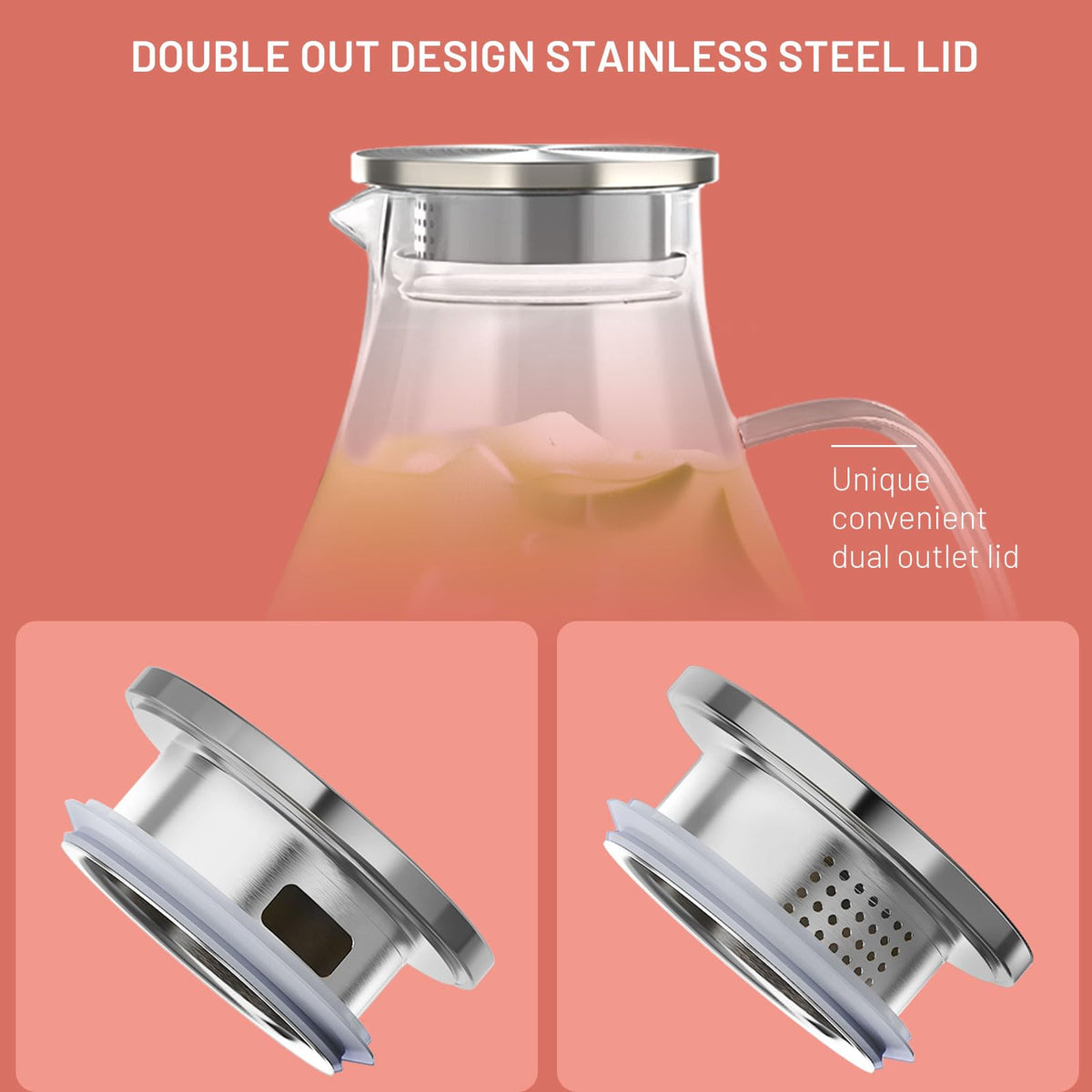 imsav fridge-friendly glass pitcher keeping drinks fresh and odors sealed