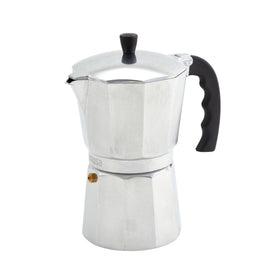 Imusa 12-Cup Stovetop Coffeemaker with full view, ideal for rich espresso at home