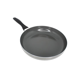 IMUSA 12-inch ceramic nonstick pan in gray for easy release when searing large portions.