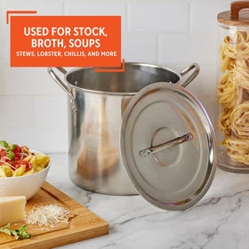Even heat distribution in the Imusa stock pot reduces hot spots during simmering