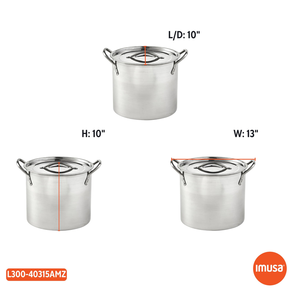 Ideal for large-batch soups and stews with Imusa stock pot for family meals