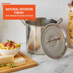 IMUSA stock pot ideal for bulk cooking, perfect for family meals and meal prep.