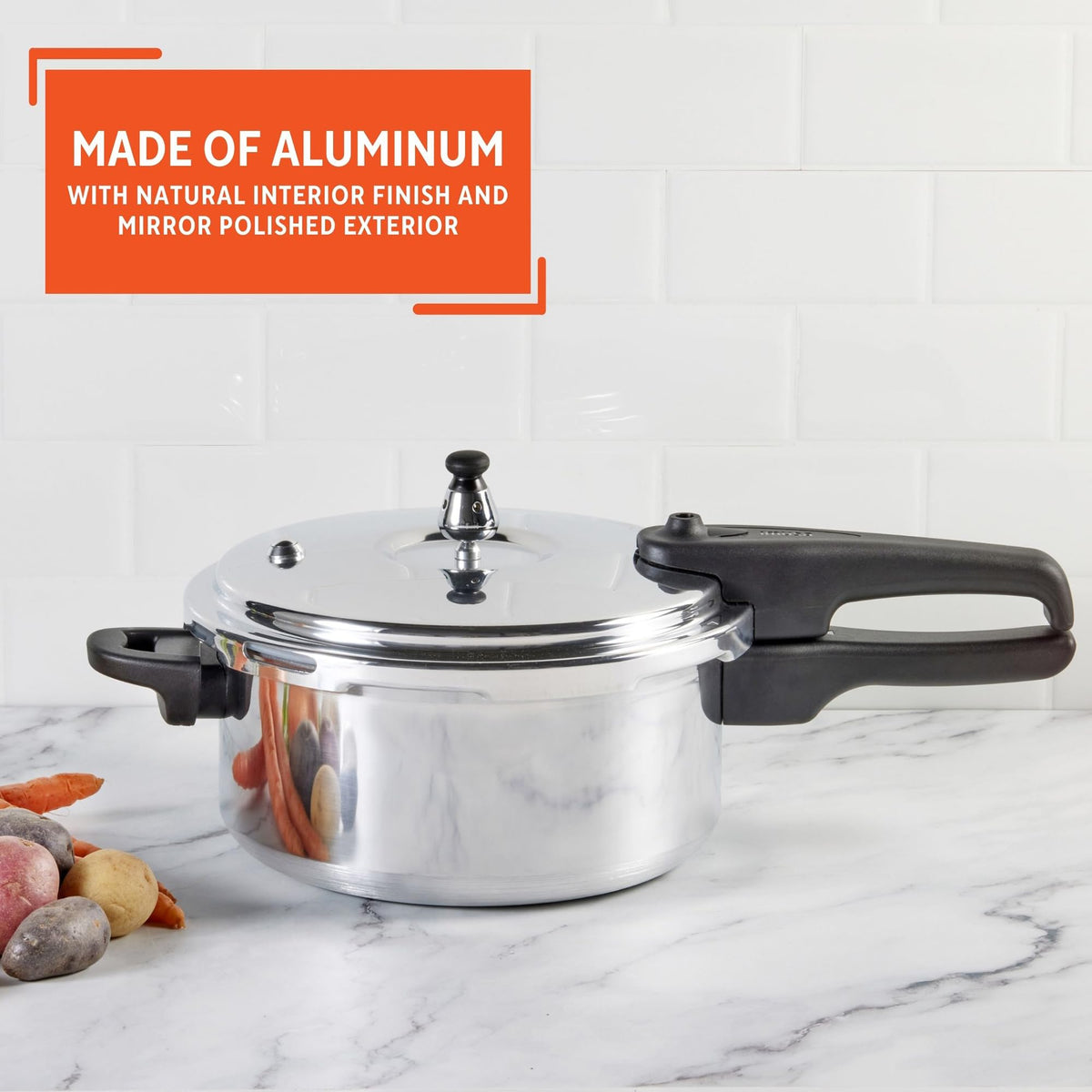 Aluminum body supports quick preheating and even heat distribution in everyday cooking.