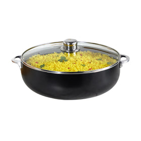 IMUSA 6.9 qt Bistro Caldero with glass lid for easy monitoring