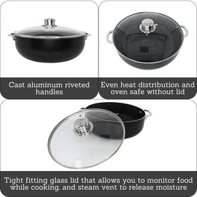 IMUSA nonstick interior promotes quick food release and cleanup