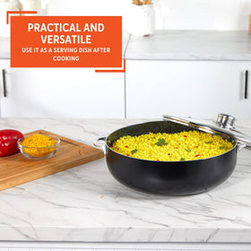 Oven-safe IMUSA caldero without the lid for flexible finishing