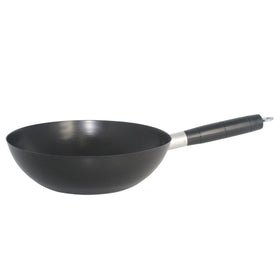 IMUSA 9.5-inch carbon steel wok top view for versatile stir-fry and easy prep