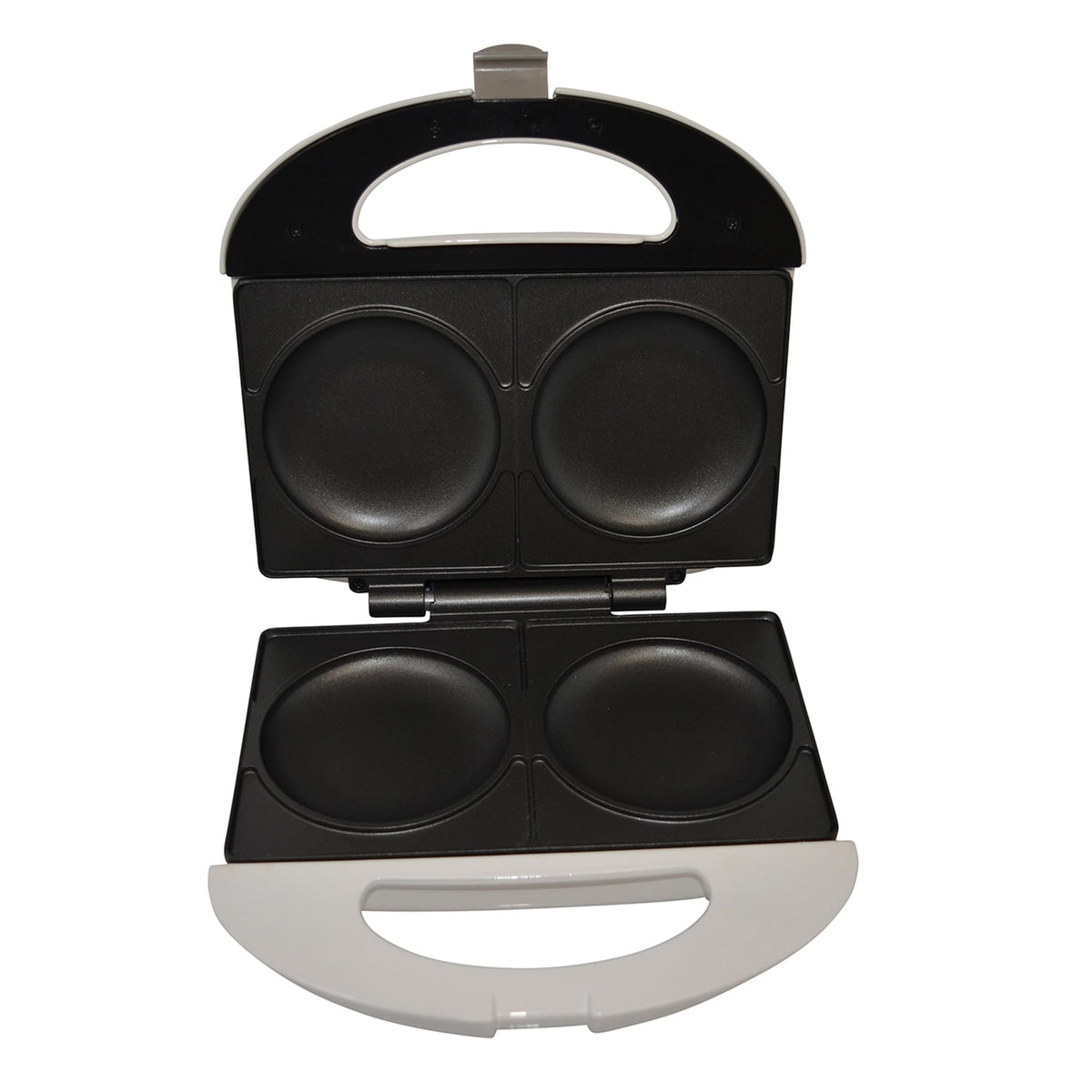 IMUSA Arepa Maker dual slots for cooking two arepas at once.
