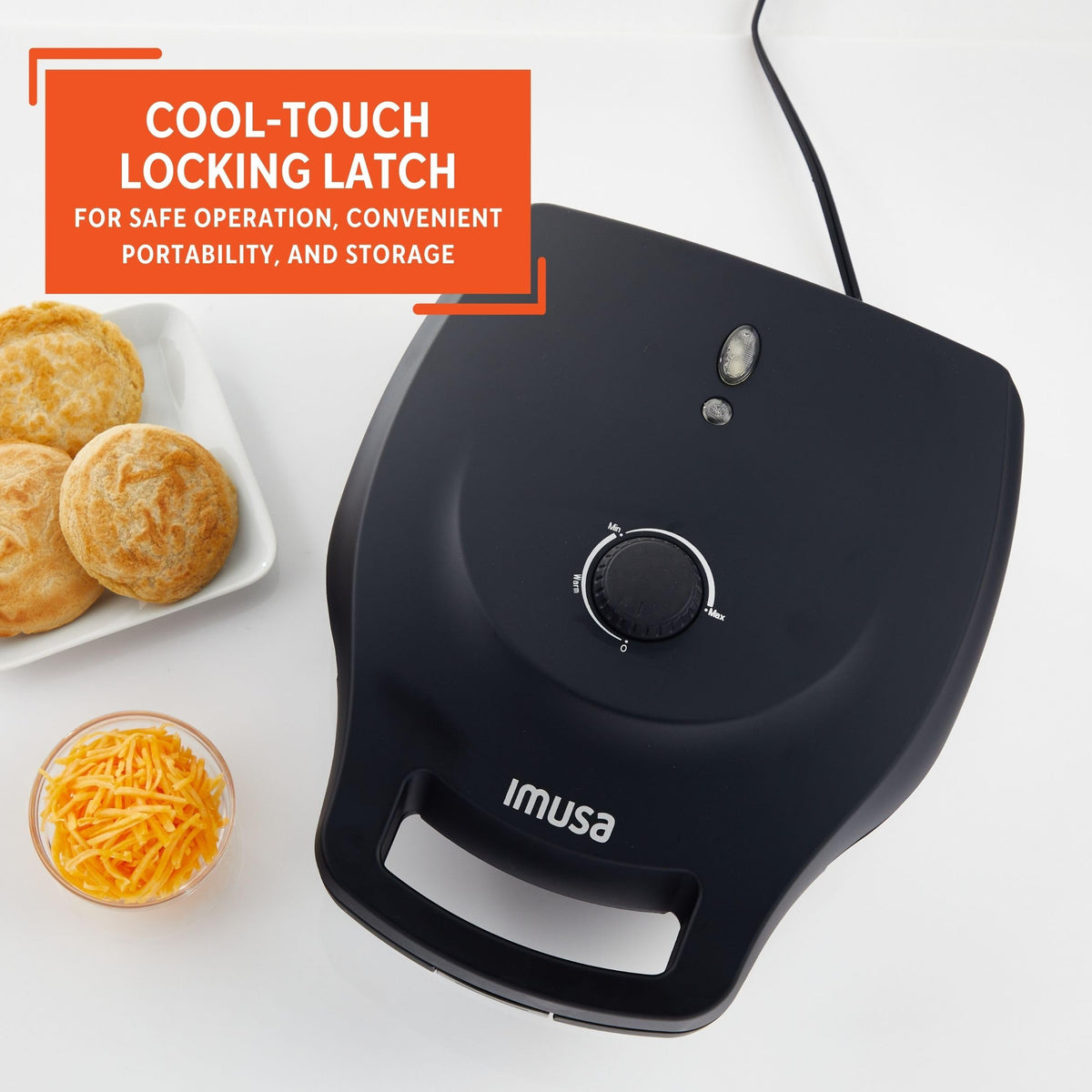 Imusa arepa maker with nonstick coating for easy cooking and cleaning
