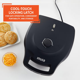 Imusa arepa maker with nonstick coating for easy cooking and cleaning