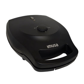Imusa arepa maker with temperature control knob for precise heat