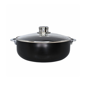 IMUSA Bistro Ceramic Caldero lid on seals moisture for rich flavor