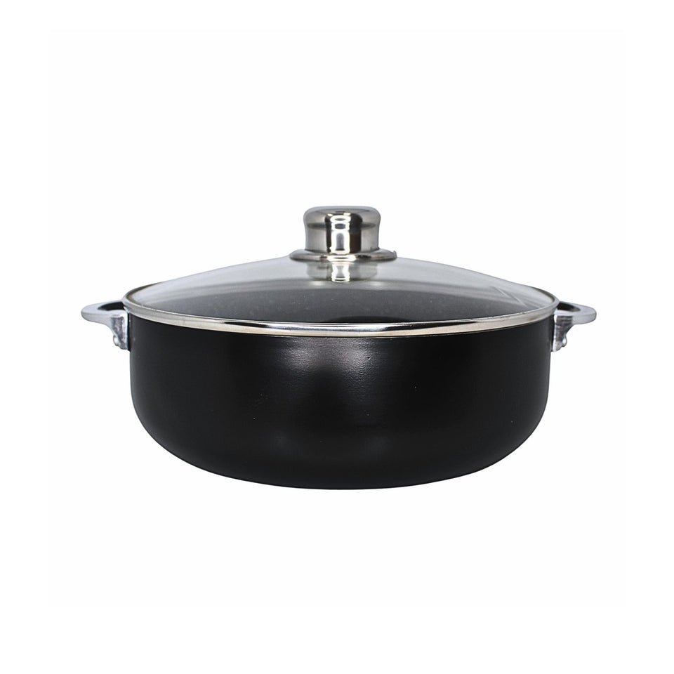 IMUSA Bistro Ceramic Caldero lid on seals moisture for rich flavor