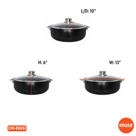 IMUSA Bistro Ceramic Caldero oven-safe without lid for finishing dishes
