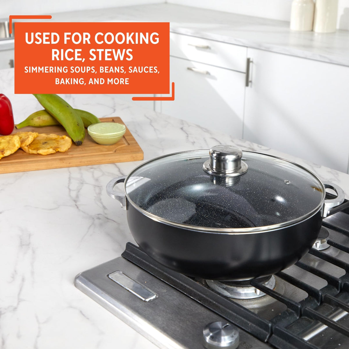 IMUSA Caldero ideal for cooking fluffy rice on the stove