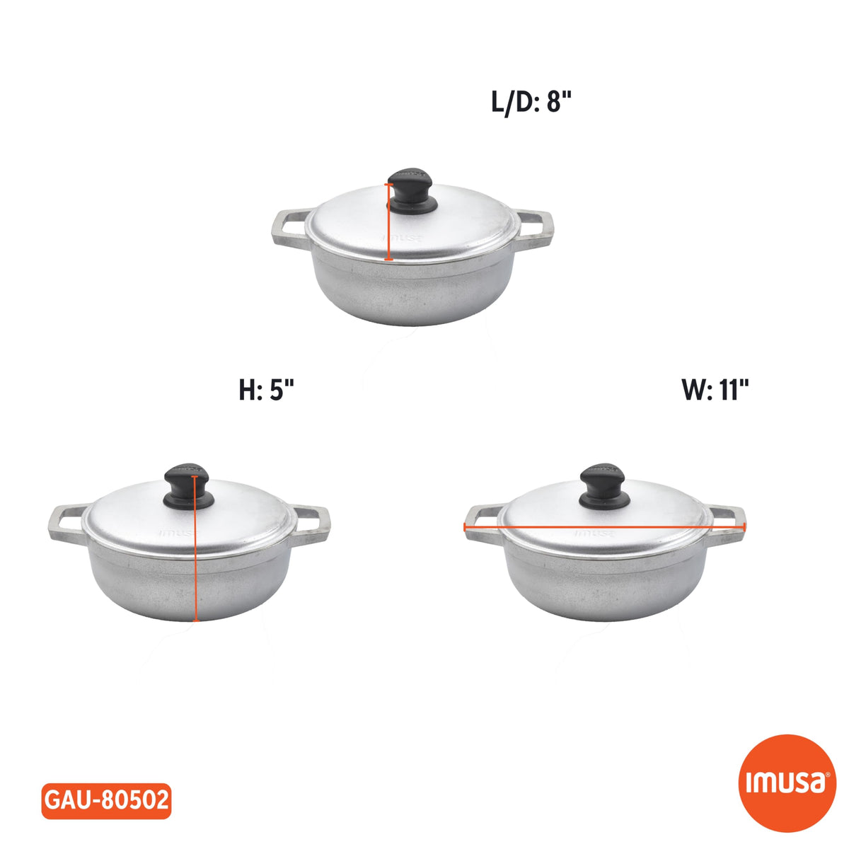 IMUSA Caldero 2QT durable surface that naturally seasons over time.