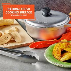 IMUSA Caldero 2QT oven-safe without lid for versatile finishing.