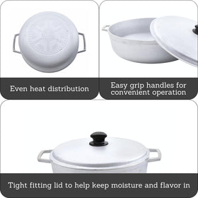 IMUSA Caldero 4.8-quart capacity accommodates family meals and gatherings.