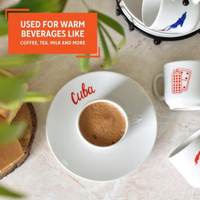 Imusa cups feature comfortable handles for easy grip during serving.