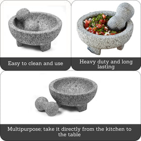 Imusa curved-base pestle enabling effortless grinding and consistent texture.