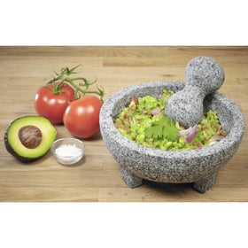 Easy-clean granite surface in Imusa molcajete for quick maintenance.