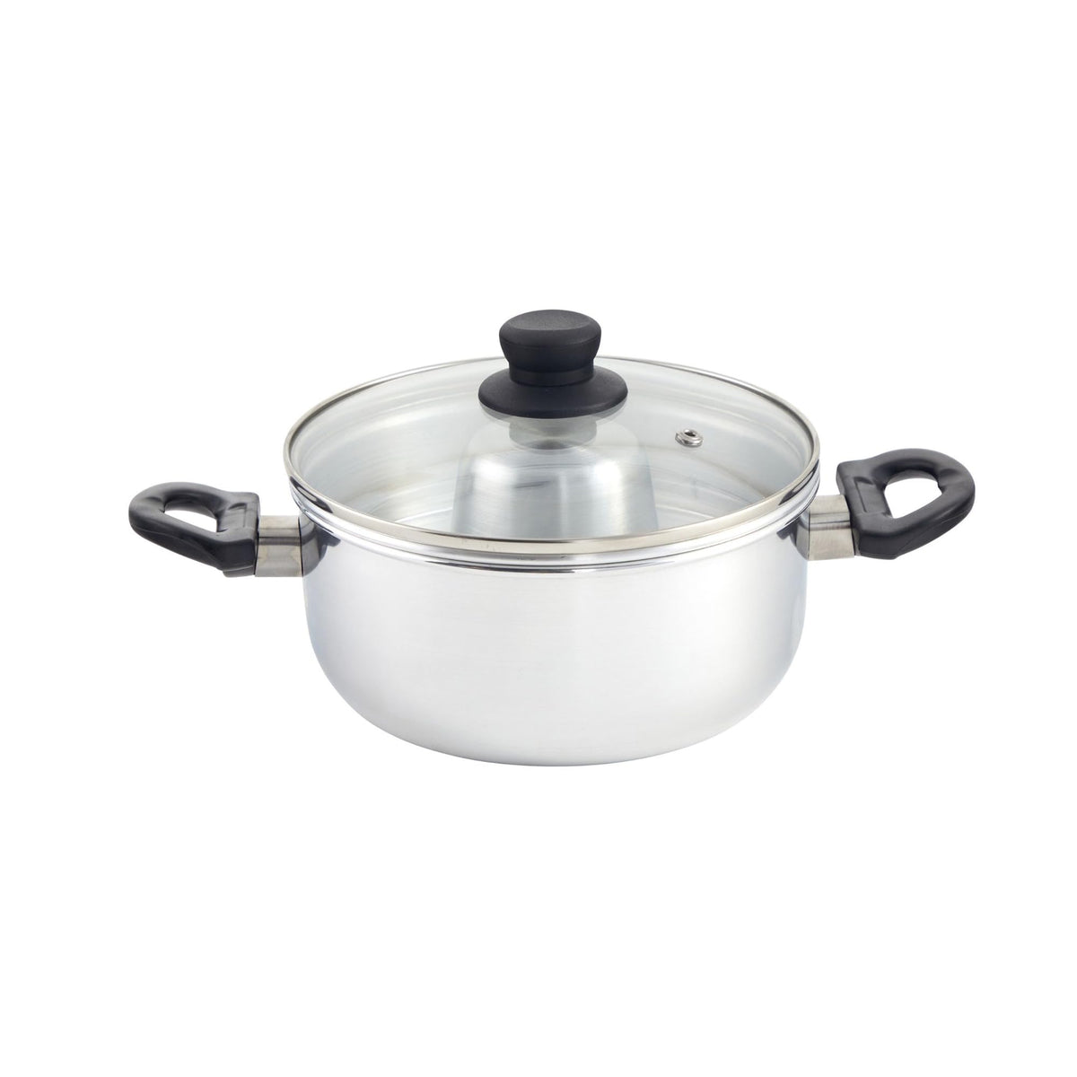 IMUSA flan double boiler side handles for safe, comfortable handling.
