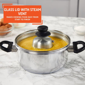 IMUSA flan double boiler small-batch use for flan, custards, and sauces.