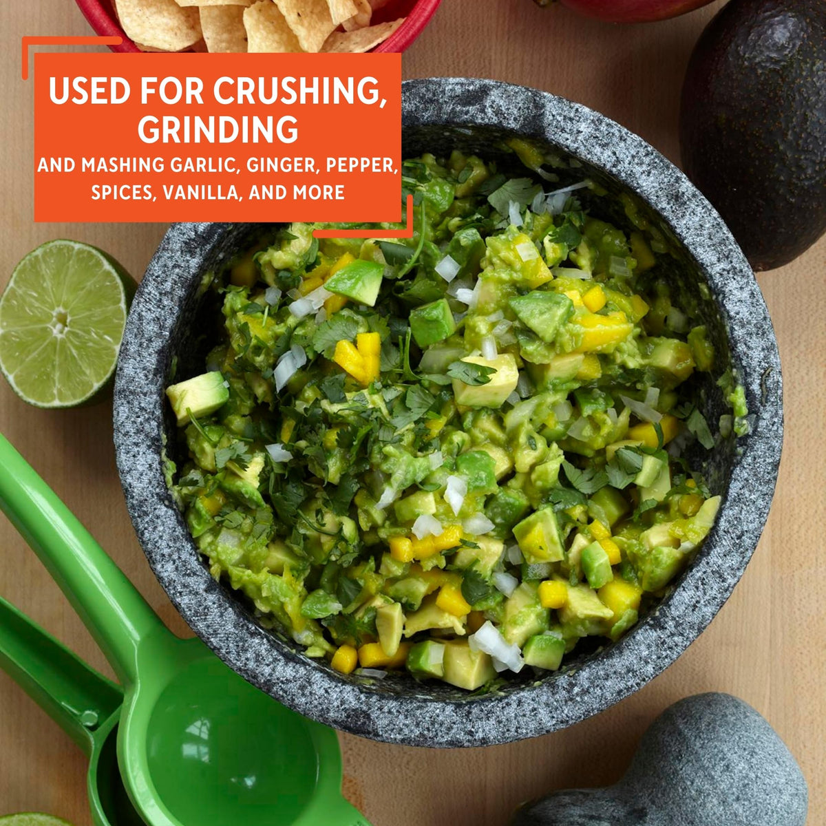 Imusa guacamole prep scene for fresh, flavorful dips.