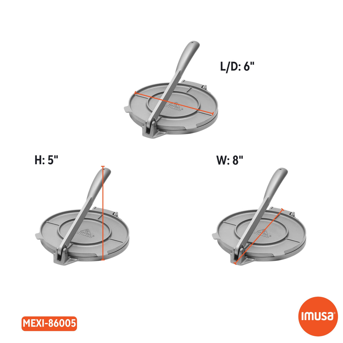 IMUSA MEXI-86005 in-use on kitchen counter for tortillas.