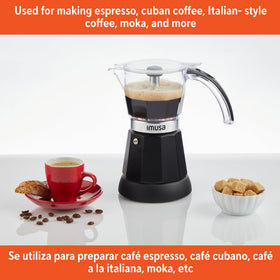 Imusa moka and Italian brew feature versatile flavor exploration.