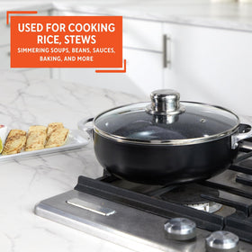 IMUSA oven-safe without lid expands oven finishing options.