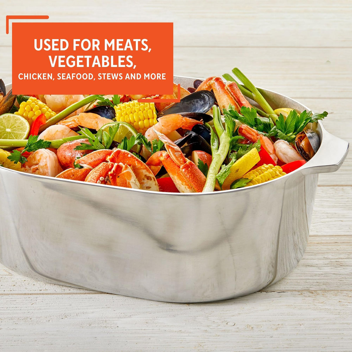 Imusa Cajun Oval Roaster is oven-safe and versatile.