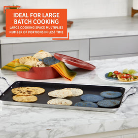 Imusa 20-inch griddle suitable for pancakes and eggs in large batches