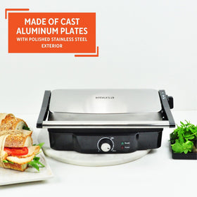 IMUSA Panini Press adjustable temperature knob enables customizable cooking