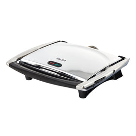 Close-up of flat plates on the IMUSA panini press highlighting even browning.