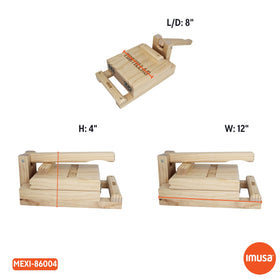 Imusa pine wood tortilla press ready for daily taco night