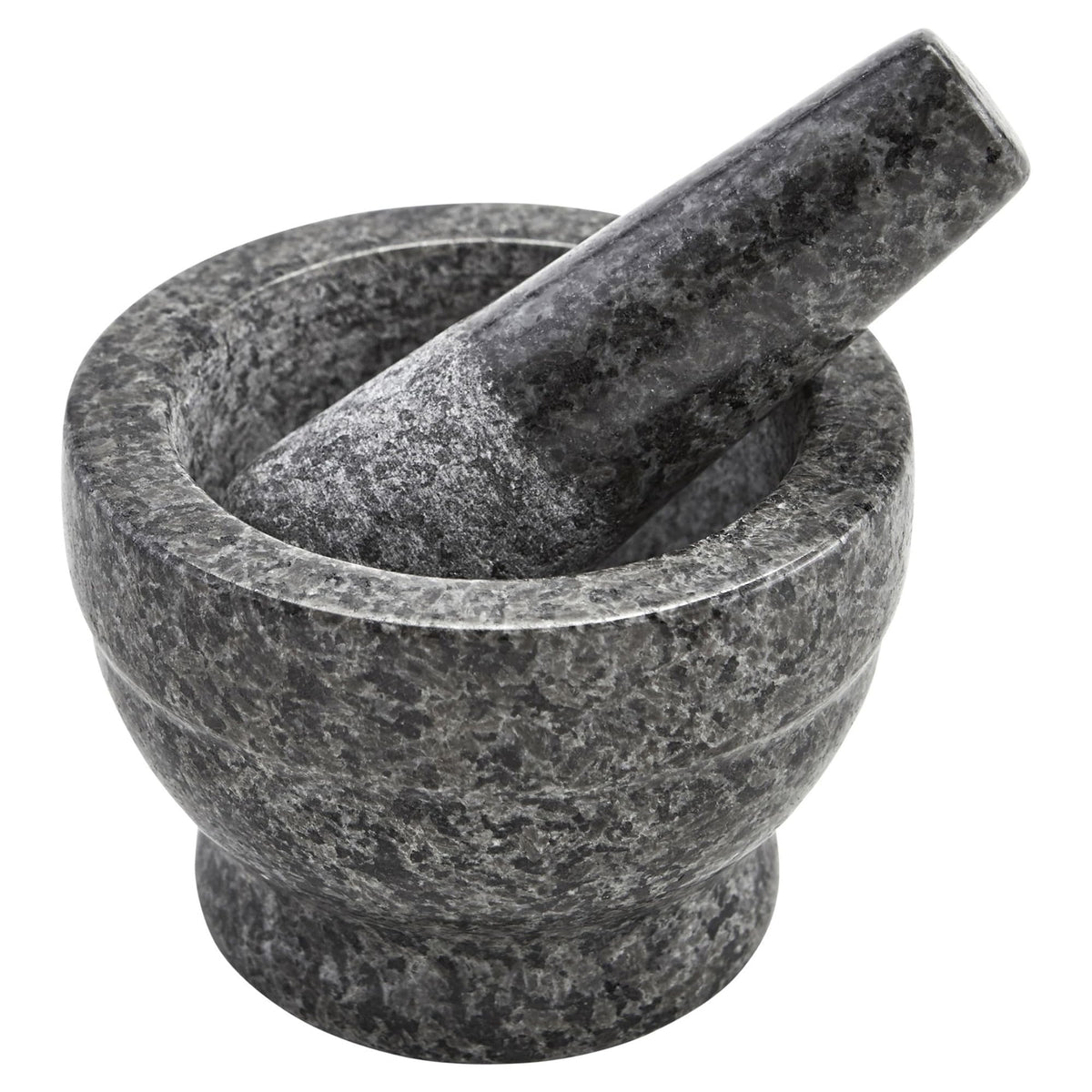IMUSA polished granite molcajete with 3.75 inch diameter for small-batch grinding.