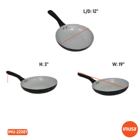 Imusa Premier 12in pan accommodates large portions for family meals