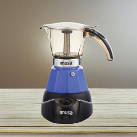 IMUSA Purple Espresso Maker purple exterior adds kitchen color
