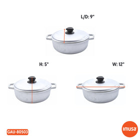 IMUSA silver traditional caldero ready for everyday cooking and serving.