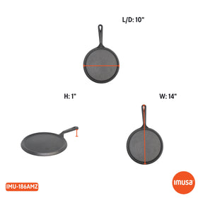IMUSA 9.5-inch comal ideal for tortillas, eggs and small meals