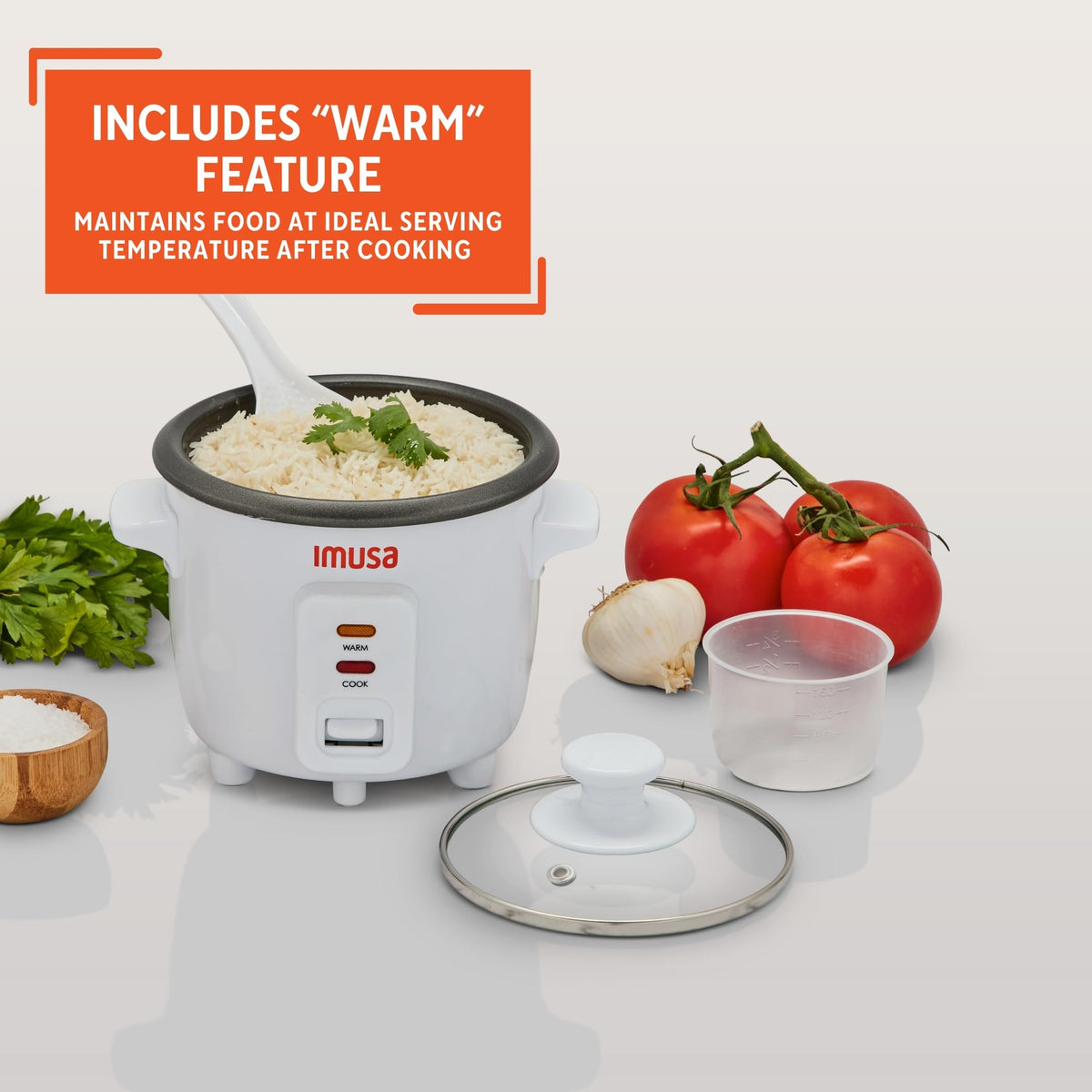 Transparent lid allows you to monitor cooking without lifting.