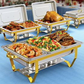IMXSUMDA buffet set front view, ideal for large gatherings and smooth serving.