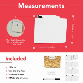 In Apple Pie non-slip pads keep labels in place on busy bins.
