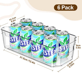 Incostar-fridge-bin-side-handles-clear enables easy sliding and lifting.