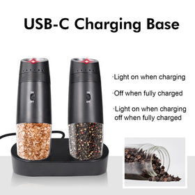 Indelala gravity grinder USB-C charging cable ensures easy, eco-friendly power.