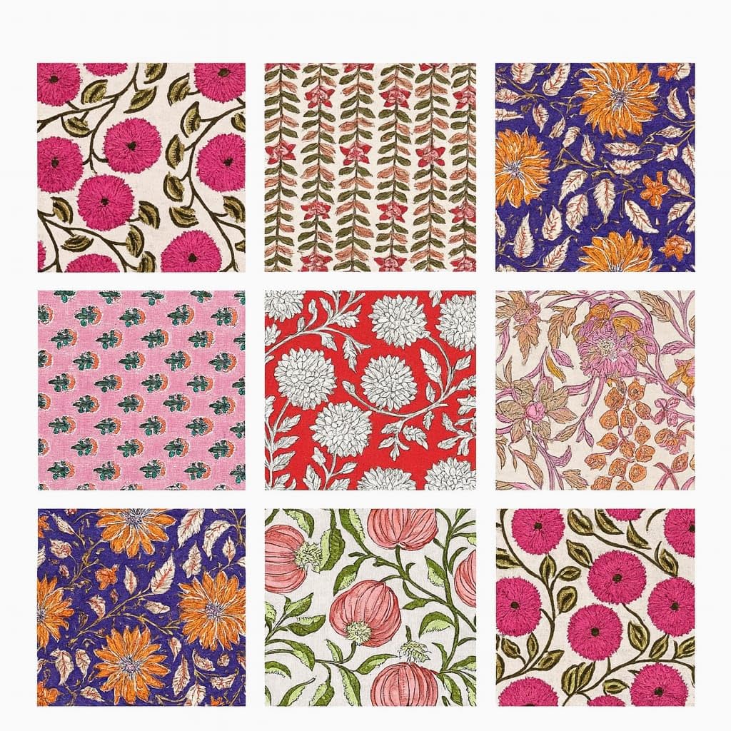 INDIANHANDICRAFTS 10pc mix lot napkins 16x16 inch for everyday dining and entertaining.