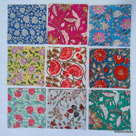INDIANHANDICRAFTS square napkin set for versatile table settings.